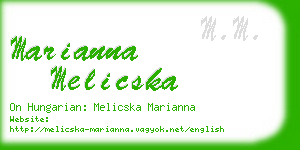 marianna melicska business card